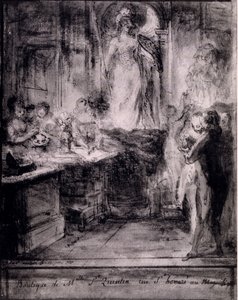 Interior de una tienda veneciana, 1777 de French School