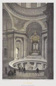 Interior de la cúpula y tumba de Napoleón I, Les Invalides, París de French School
