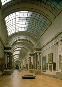 Vista interior de la Grande Galerie, siglos XVI-XIX de French School