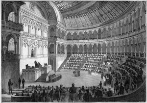 Vista interna del Parlamento Italiano, Turín de French School