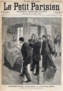 Interrogatorio del anarquista Auguste Vaillant (1861-1894) en el Hotel Dieu donde confiesa el atentado que cometió el 9 de diciembre de French School