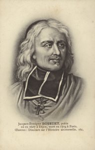 Jacques-Benigne Bossuet (1627-1704), obispo, teólogo y escritor católico francés (litografía)