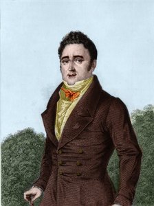 Jacques Lafitte (1767-1844), banquero y político francés - grabado en “Historia de la vida política y privada de Luis Felipe”