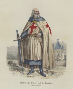 Jacques de Molay, último Gran Maestre de los Caballeros Templarios, siglo XIV