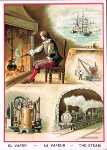 James Watt y varios usos del vapor de French School