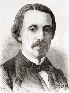 Jean Bernard Léon Foucault, de Les Merveilles de la Science, publicado c.1870 de French School