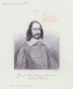 Jean François Paul de Gondi, Cardenal de Retz, clérigo francés y agitador en la guerra civil de la Fronda (grabado) de French School