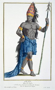 Jean, Rey del Congo, grabado por Pierre Duflos, 1780