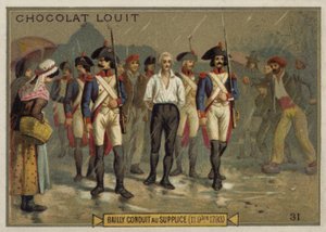 Jean Sylvain Bailly camino a la guillotina, Revolución Francesa, 11 de noviembre de 1793
