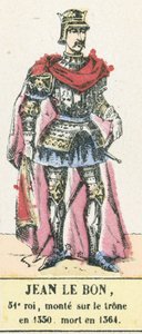 Juan el Bueno, 51º rey, subió al trono en 1350, murió en 1364 de French School