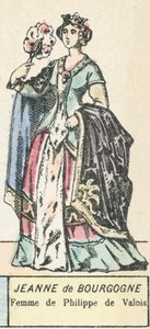 Juana de Borgoña, esposa de Felipe de Valois de French School