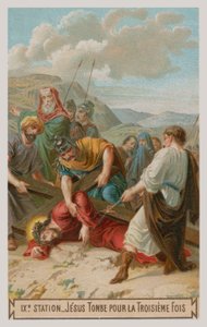 Jesús cae por tercera vez. La novena estación de la cruz de French School