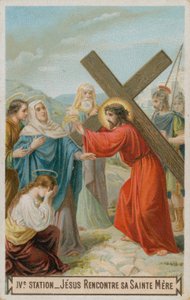 Jesús se encuentra con su madre. La cuarta estación de la cruz de French School
