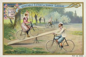 Jeux Cyclistes, equilibrando en un balancín de French School