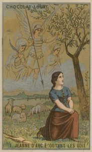 Juana de Arco escuchando voces de French School