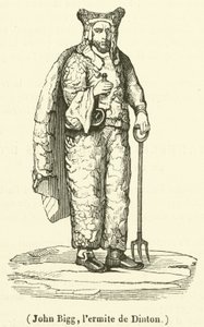 John Bigg, el ermitaño de Dinton (grabado)