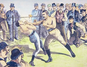 John L. Sullivan contra Charlie Mitchell el 10 de marzo