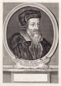 John Wycliffe, grabado por Daumont, París de French School