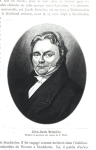 Jons Jakob Berzelius (1779-1848) basado en un grabado de F. Bolt de French School