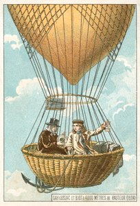 Joseph Louis Gay-Lussac y Jean-Baptiste Biot en un globo a una altitud de 4000 metros de French School