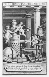 Joseph Pinetti (1750-1800), ilustración de Amusements physiques por L.S. Thiery, 1784 de French School