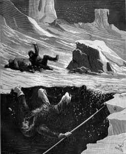 Joseph Rene Bellot (1826-1853), marinero francés en el Archipiélago Ártico Canadiense murió en 1853. “Historia popular de la ciencia, invenciones y descubrimientos desde los primeros siglos hasta el presente” por Bitard Adolphe 1880. de French School