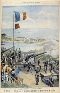 Viaje del Presidente de la República a Túnez: en Bizerta, disparos al mar desde la batería de El-Ench en presencia del Sr. Loubet - en “Le Petit Parisien” del 03/05/1903 de French School