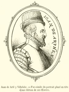 Juan de Arfe y Villafañe, Facsímil del retrato colocado al inicio de una edición de sus Obras de French School