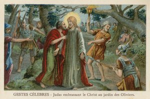 Judas besando a Cristo en el Jardín de Getsemaní