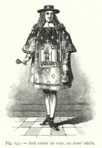 Jurador pregonero de vinos, en el siglo XVIII de French School