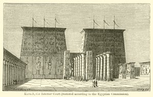 Karnak, el Patio Interior, restaurado según la Comisión Egipcia de French School