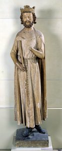 Rey Childeberto I (497-558) de la Abadía de Saint-Germain-des-Prés, c.1239-44 de French School