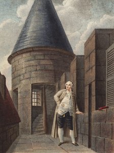 Rey Luis XVI de Francia, en el techo de la Torre del Templo, París