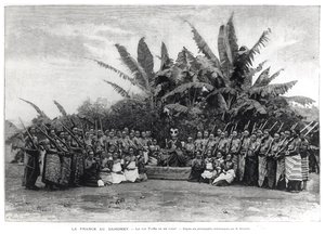 El rey Toffa (r.1874-1908) y su corte, Dahomey, 1892 de French School