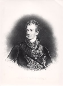 Klemens Wenzel Nepomuk Lothar (1773-1859) Príncipe de Metternich-Winneburg, c.1815 de French School