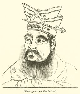 Koung-tseu o Confucio (grabado) de French School