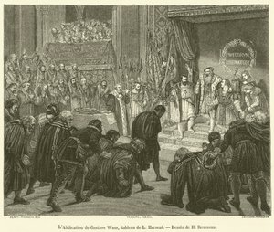 La Abdicación de Gustavo Vasa de French School