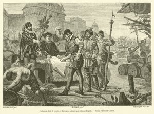 El Antiguo derecho de cipreses, en Burdeos de French School