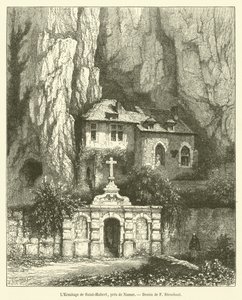 El Ermitaño de San Huberto, cerca de Namur de French School