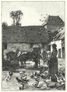 La Cour De La Ferme de French School