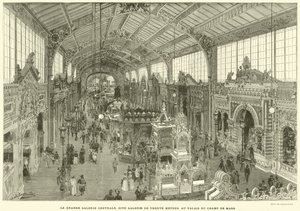 La Gran Galería Central, llamada Galería de Treinta Metros, en el Palacio del Champ de Mars de French School