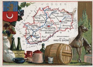 La Haute-Saone, Francia. Serie sobre los Departamentos Franceses. Cromolitografía, circa 1920. Colección privada de French School