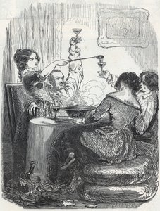 Restaurante La Maison Dorée ubicado en el 20, Boulevard des Italiens en el 9º arrondissement de París (Grabado en 