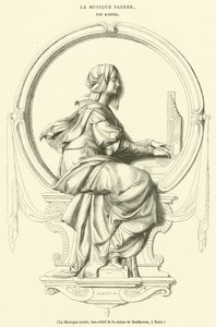 La Música sagrada, bajorrelieve de la estatua de Beethoven, en Bonn de French School