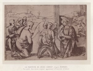 La Natividad de Jesucristo, según Rafael, Facsímil de un dibujo original perteneciente a la Universidad de Oxford de French School