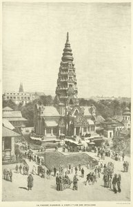 La Pagoda de Angkor en la Explanada de los Inválidos de French School