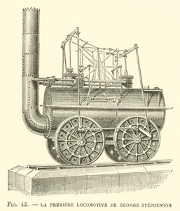 La primera locomotora de George Stephenson de French School