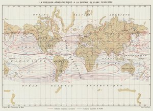 La presión atmosférica en la superficie del globo terrestre de French School