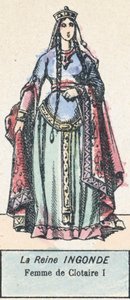 La Reina Ingunda, Esposa de Clotario I de French School