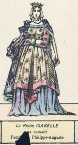 La Reina Isabel de Hainaut, esposa de Felipe-Augusto de French School